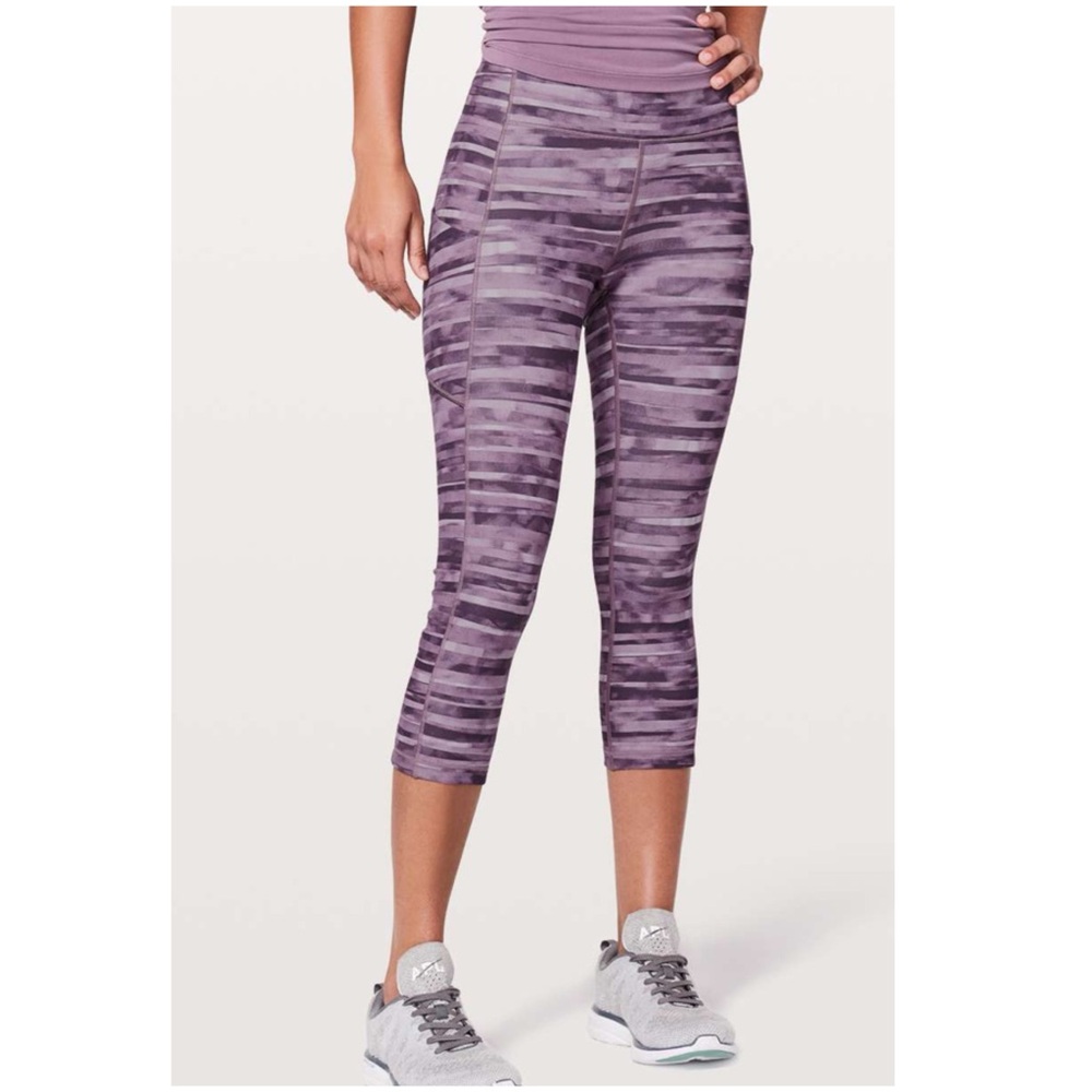 Lululemon Athletica Speed Up Crop *21" Purple Smoked Mulberry Leggings Size 6 S